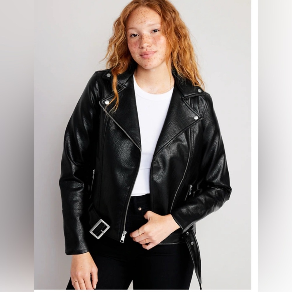 Old Navy Women's Faux- Leather Biker Jacket